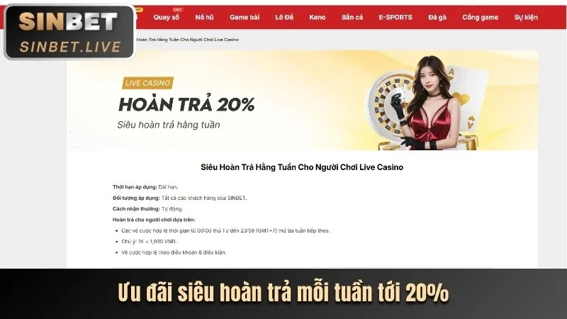 Hoàn trả không giới hạn hipclub